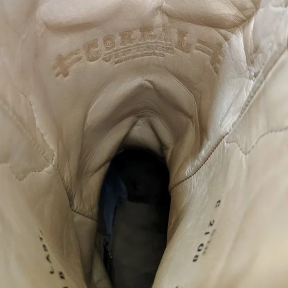 Corral Lizard Inlay Distressed Black Western Boots Floral Design C2108 Womens 7M - Picture 5 of 7